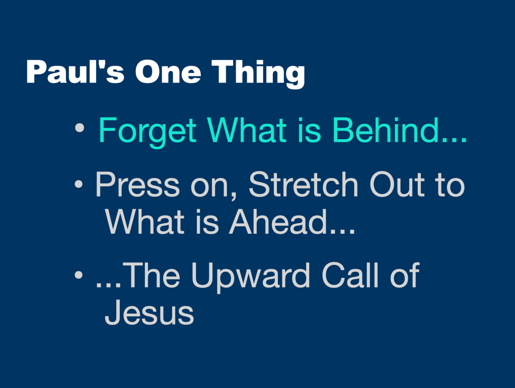 Paul’s One Thing